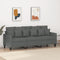 vidaXL - Driezitsbank - 180 - cm - stof - donkergrijs