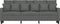 vidaXL - Driezitsbank - 180 - cm - stof - donkergrijs