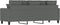 vidaXL - Driezitsbank - 180 - cm - stof - donkergrijs