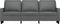 vidaXL - Driezitsbank - 180 - cm - stof - donkergrijs