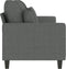 vidaXL - Driezitsbank - 180 - cm - stof - donkergrijs