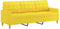 vidaXL - Driezitsbank - 180 - cm - stof - lichtgeel