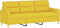 vidaXL - Driezitsbank - 180 - cm - stof - lichtgeel