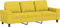 vidaXL - Driezitsbank - 180 - cm - stof - lichtgeel