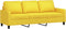 vidaXL - Driezitsbank - 180 - cm - stof - lichtgeel