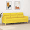 vidaXL - Driezitsbank - 180 - cm - stof - lichtgeel