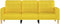 vidaXL - Driezitsbank - 180 - cm - stof - lichtgeel