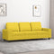 vidaXL - Driezitsbank - 180 - cm - stof - lichtgeel
