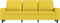 vidaXL - Driezitsbank - 180 - cm - stof - lichtgeel
