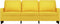vidaXL - Driezitsbank - 180 - cm - stof - lichtgeel