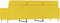 vidaXL - Driezitsbank - 180 - cm - stof - lichtgeel