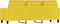 vidaXL - Driezitsbank - 180 - cm - stof - lichtgeel