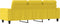 vidaXL - Driezitsbank - 180 - cm - stof - lichtgeel