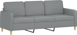 vidaXL - Driezitsbank - 180 - cm - stof - lichtgrijs