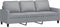 vidaXL - Driezitsbank - 180 - cm - stof - lichtgrijs