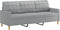 vidaXL - Driezitsbank - 180 - cm - stof - lichtgrijs