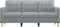 vidaXL - Driezitsbank - 180 - cm - stof - lichtgrijs