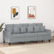 vidaXL - Driezitsbank - 180 - cm - stof - lichtgrijs