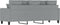 vidaXL - Driezitsbank - 180 - cm - stof - lichtgrijs