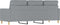 vidaXL - Driezitsbank - 180 - cm - stof - lichtgrijs