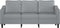 vidaXL - Driezitsbank - 180 - cm - stof - lichtgrijs