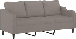 vidaXL - Driezitsbank - 180 - cm - stof - taupe