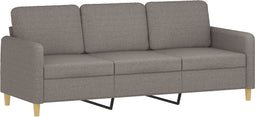 vidaXL - Driezitsbank - 180 - cm - stof - taupe