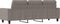 vidaXL - Driezitsbank - 180 - cm - stof - taupe