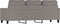vidaXL - Driezitsbank - 180 - cm - stof - taupe