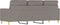 vidaXL - Driezitsbank - 180 - cm - stof - taupe