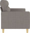 vidaXL - Driezitsbank - 180 - cm - stof - taupe