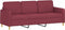 vidaXL - Driezitsbank - 180 - cm - stof - wijnrood