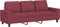 vidaXL - Driezitsbank - 180 - cm - stof - wijnrood