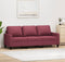 vidaXL - Driezitsbank - 180 - cm - stof - wijnrood