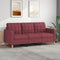 vidaXL - Driezitsbank - 180 - cm - stof - wijnrood