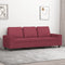 vidaXL - Driezitsbank - 180 - cm - stof - wijnrood