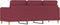 vidaXL - Driezitsbank - 180 - cm - stof - wijnrood