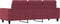 vidaXL - Driezitsbank - 180 - cm - stof - wijnrood