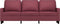 vidaXL - Driezitsbank - 180 - cm - stof - wijnrood