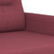 vidaXL - Driezitsbank - 180 - cm - stof - wijnrood