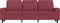 vidaXL - Driezitsbank - 180 - cm - stof - wijnrood