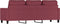 vidaXL - Driezitsbank - 180 - cm - stof - wijnrood
