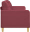 vidaXL - Driezitsbank - 180 - cm - stof - wijnrood