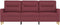 vidaXL - Driezitsbank - 180 - cm - stof - wijnrood