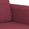 vidaXL - Driezitsbank - 180 - cm - stof - wijnrood