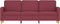 vidaXL - Driezitsbank - 180 - cm - stof - wijnrood