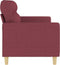 vidaXL - Driezitsbank - 180 - cm - stof - wijnrood
