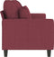 vidaXL - Driezitsbank - 180 - cm - stof - wijnrood