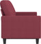 vidaXL - Driezitsbank - 180 - cm - stof - wijnrood
