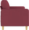 vidaXL - Driezitsbank - 180 - cm - stof - wijnrood